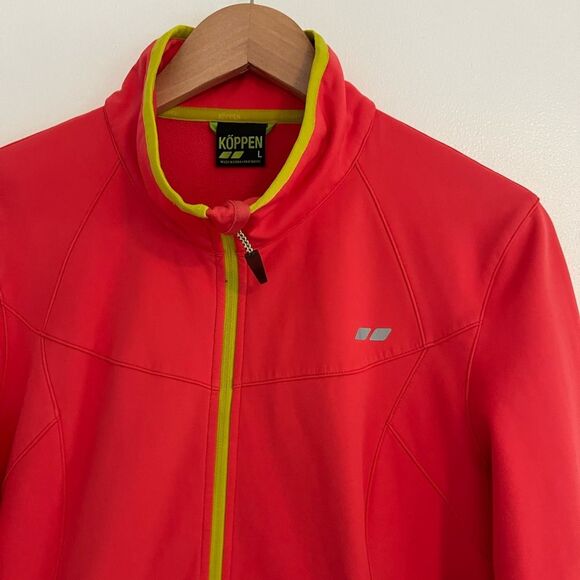 KÖPPEN Fleece Lined Jacket in Neon Orange with Yellow Trim - Picture 5 of 8